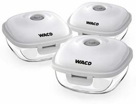 Maisto dėžučių rinkinys Waco Webber+, 0.7 l, 15 cm x 15 cm, skaidri sp./balta sp., 3 vnt.