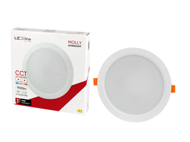 Šviestuvas įleidžiamas LED Line Molly, 3000-6000°K, LED, balta sp., 18 W