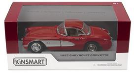 Žaislinis automobilis Kinsmart 1957 Chevrolet Corvette KT5316, 1:34, raudona sp.