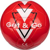 Futbolo kamuolys Get & Go Triangle, 5 dydis, balta sp./juoda sp./raudona sp.