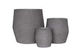 Gėlių vazonas Domoletti LT14935-2S, keramika/molis, Ø 35 cm, pilka sp.