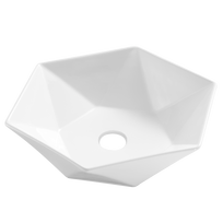 Vonios praustuvas Invena Naksos CE-55-001-C, keramika, 53.5 cm x 46.5 cm x 14.5 cm, balta sp.