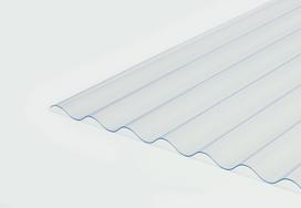 PVC plokštė sinusinio profiliavimo Salux, 200 cm x 90 cm x 0.7 mm