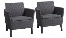 Lauko krėslas Keter Salemo Duo, pilka sp., 74 cm x 67 cm x 76 cm