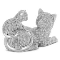 Dekoratyvinė figūrėlė Eldo Cats, sidabro sp., 19 cm x 9 cm x 12 cm