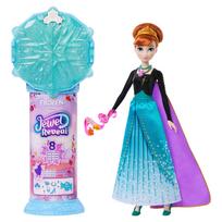 Lėlė su priedais Mattel Disney Frozen Jewel Reveal Anna JJY37, 28 cm, mėlyna sp.