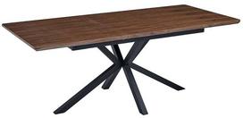 Valgomojo stalas išskleidžiamas Logan, juoda sp./tamsiai ruda sp., 160 - 200 cm x 90 cm x 75 cm
