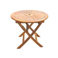 Lauko stalas Home4you Fabiola, ruda sp., 80 cm x 80 cm x 72 cm