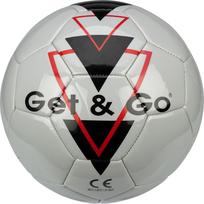 Futbolo kamuolys Get & Go Triangle, 5 dydis, juoda sp./raudona sp./pilka sp.