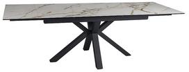 Stalas išskleidžiamas Columbus, balta sp./juoda sp., 160 - 240 cm x 90 cm x 76 cm