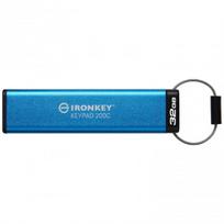 USB atmintinė Kingston IronKey Keypad 200, mėlyna sp., 32GB