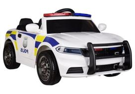 Vaikiškas elektromobilis Police, balta sp.