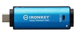 USB atmintinė Kingston IronKey Vault Privacy 50, mėlyna sp., 128GB