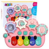 Žaislinis pianinas, ežys Lean Toys Melody, 14.3 cm, rožinė sp.