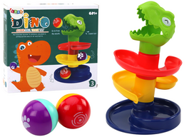 Bokštelis - kamuoliukas, dinozauras Lean Toys Dino Slider Ball, 27 cm, įvairių spalvų