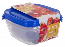 Dėžutė maistui Curver Fresh&Go, 0.8 l, skaidri sp., 3 vnt.