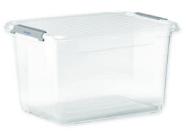 Daiktadėžė su dangčiu Keeeper Leonie, 16.6 l, skaidri sp., 37.5 x 28.5 x 23.5 cm
