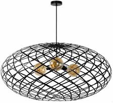 Šviestuvas lubų Lucide Wolfram 21417/99/30, E27, 3 x 60 W, juoda sp., 100 x 100 cm