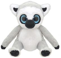 Pliušinis žaislas lemūras Wild Planet Lemur, balta sp./pilka sp., 16 cm