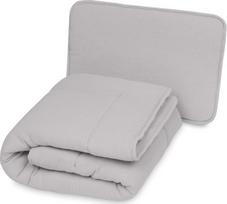 Antklodės ir pagalvės komplektas vaikams BabyMatex Muslin 42, pilka sp.