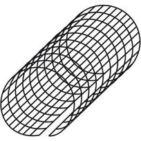 Apsauginis latako tinklas Tenax Levex Tube, 100 cm, hdpe, juoda sp.