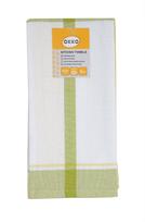 Virtuvinių rankšluosčių rinkinys Okko PMM/KT12R, geltona sp., 60 cm x 40 cm, 3 vnt.