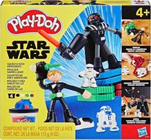 Plastilino rinkinys, su priedais Hasbro Play-Doh Star Wars Squish & Slice Lightsabers, įvairių spalvų, 113 g