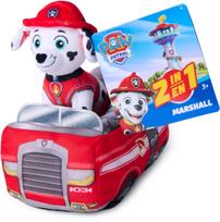 Pliušinis žaislas šuo Spin Master Paw Patrol Marshall, balta sp./raudona sp., 22 cm