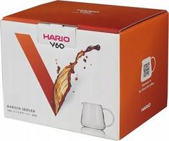 Puodelis pienui Hario V60 Barista, 600 ml, Ø 10 cm, skaidri sp., stiklas