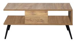 Kavos staliukas Kalune Design Bukle, ruda sp./juoda sp., 50 cm x 90 cm x 42 cm