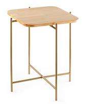 Kavos staliukas Kalune Design SHB-005-A, aukso sp., 46 cm x 46 cm x 56 cm