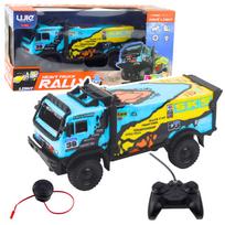 Rc sunkvežimis Lean Toys Heavy Truck Rally, geltona sp./žydra sp.