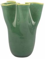 Dekoratyvinė vaza Art-Pol Ruffles, 31.5 cm, žalia sp.