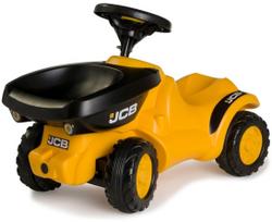 Vaikiška mašinėlė, žaislinis savivartis Rolly Toys MiniTrac JCB, geltona sp.
