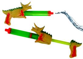 Žaislinis vandens šautuvas Lean Toys Dinosaur, 40 cm Ruda sp./Žalia sp.