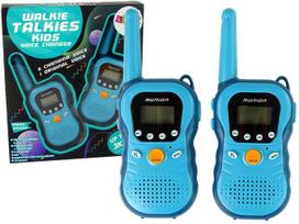 Policininko žaislas, radijo stotelės Lean Toys Walkie Talkie Voice Changer, mėlyna sp.