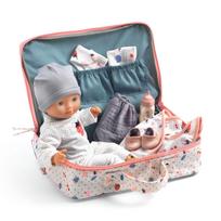Lėlė - kūdikis su priedais Djeco Pomea, 32 cm, įvairių spalvų
