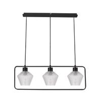 Šviestuvas kabinamas Candellux Lighting Niko, E27, 3 x 40 W, skaidri sp./juoda sp., 15 x 24 cm