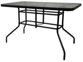 Lauko stalas Bergama, juoda sp., 120 cm x 70 cm x 70 cm