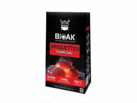 Briketai Bioak, lazdyno riešutų kevalai, 4 kg, juoda sp.