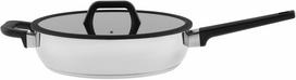 Keptuvė su dangčiu Maku Ease 645857, Ø 28 cm, stiklas/nerūdijantysis plienas/silikonas
