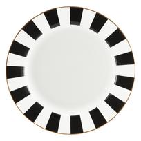 Lėkštė pietų Ambition Ribs, Ø 27 cm, aukso sp./balta sp./juoda sp.