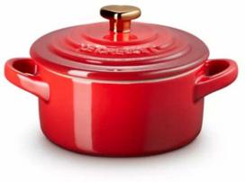Ketaus puodas Le Creuset Mini Cocotte, 10 cm, 0.25 l, raudona sp.