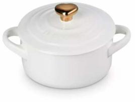 Ketaus puodas Le Creuset Mini Cocotte 02032325, 10 cm, 0.25 l, balta sp.