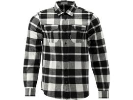 Marškiniai vyrams Yato Flannel YT-78813, balta sp./juoda sp., M dydis