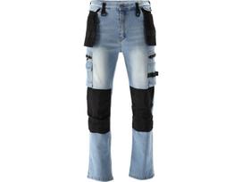 Darbo kelnės vyrams Yato Stretch YT-79072, juoda sp./žydra sp., L dydis