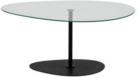 Kavos staliukas Kalune Design Porto, skaidri sp./juoda sp., 90 cm x 60 cm x 40 cm