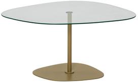 Kavos staliukas Kalune Design Soho, skaidri sp./aukso sp., 85 cm x 67 cm x 40 cm
