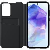 Telefono dėklas Samsung Smart View, Galaxy A55, juoda sp.