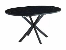Valgomojo stalas išskleidžiamas Gaston, juoda sp., 100 - 135 cm x 100 cm x 75 cm